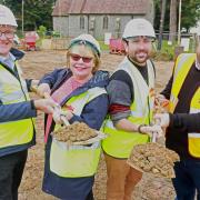 Michael Newey, chief executive, Broadland Housing; Cllr Wendy Fredericks, deputy leader of North Norfolk District Council and portfolio holder for housing and people services; Cllr Callum Ringer; and Jonathan Smith, commercial director, Smith of
