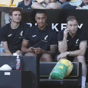 Norwich City forwards Josh Sargent, Adam Idah and Ashley Barnes were interested spectators against FC Magdeburg