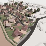 An aerial 3D design of the housing scheme in Martham