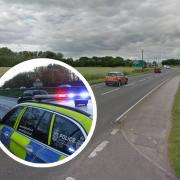 Police are at the scene of a crash on the A12 at Gisleham