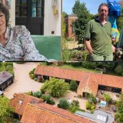 The Kerrisons (R) have put their £1.85m home and holiday business up for sale after falling foul of planning laws despite support from John Hurt's widow, Lady Anwen Hurt