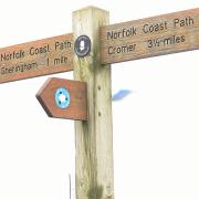 Work is being carried out on the Norfolk Coast Path at Sheringham