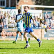 Tommy Hughes celebrates his goal