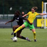 Ellie Smith battles for possession