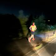 Mark Armstrong sets off at the start of his stage 11 Round Norfolk Relay leg