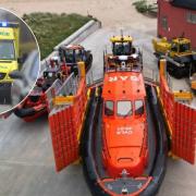 A lifeboat has rescued a man suffering from a severe allergic reaction in Caister