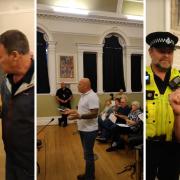 Police officers attended a meeting of Thetford Town Council