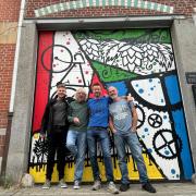 From left: Michael Green, of Tindall Brewery; Dave Cornell, of Poppyland Brewery; Bart Delvaux, of De Coureur Brewery in Leuven; and Phil Halls, of Grain Brewery