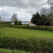 A view towards the site of the proposed barn at Brookville