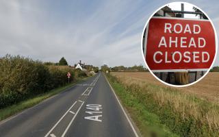 The A140 is closing for roadworks