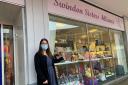 Emma King outside the Swindon Sisters Alliance charity shop in The Parade