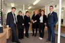 Cecil Amey has extended its showroom on Watton High Street - From left, Robert Amey, Ann Smith, Rachael Steggies, Lisa Farrar Emma Amey and Andy Iowen. Picture: Matthew Usher.