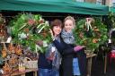 Katy Slater and Sophie Bell from Bells of Suffolk at the Bungay Christmas market. Picture: Nick Butcher