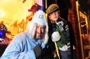 Paul Starling as Scrooge and Brandon Starling as Tiny Tim at a previous Loddon Victorian Evening