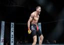 Craig Edwards celebrates his victory in the Battle of Anglia main event at Cage Warriors Academy South East 23 in Colchester. Picture: BRETT KING