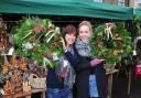 Katy Slater and Sophie Bell from Bells of Suffolk at the Bungay Christmas market. Picture: Nick Butcher