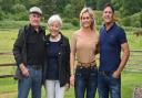 Roy, Sally, Hannah and Jeff Hibbs (l,r) who run Little Lodge Farm in Santon Downham