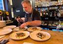 Chef Elliot Ketley at one of his fish supper clubs