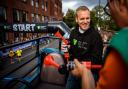 Johannes Hoff Thorup fires the starting gun on Run Norwich. Picture: Norwich City Community Sports Foundation / Epic Action Imagery