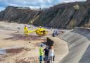 The air ambulance landed on West Runton beach