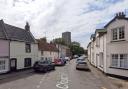 The property on Church Plain at Wells (left) whose owner has applied to build a rear extension