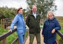 From left Dr Katy Owen, protected landscapes manager, Andrew Jamieson, county council deputy leader, Wendy Brooks, the council's head of environment  