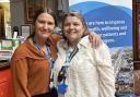 Leah Spry, from NSFT, and Katrina Kelly, from East Norfolk Medical Practice at the event