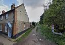 The bungalow is down a narrow lane at Burnham Market