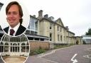 Charities are moving into Carrow House in Norwich. Inset: City councillor Adam Giles and the conservatory at Carrow House