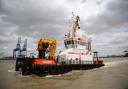 The Tiamat dredging at Harwich Haven