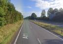 A mother and baby were stranded on the A11 near Attleborough after a crash on Sunday