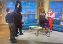 Dermot O'Leary, Alison Hammond and panto star Jefferson Parlett on This Morning