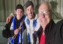 Jim Gregson with two Wroxham fans