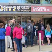 Queues outside Theatre Royal.