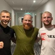 Doing Great Yarmouth proud - Trainer Tony Norman, centre, with Henri Potter, left, and Mikie Webber-Kane