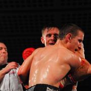 Rolling backs the years - . Ryan Walsh, right, during his clash with Ronnie Clark which controversially ended in a draw