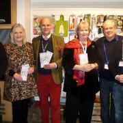 Some members of the the team  left Peter Adshead; Di Brown; Dominic Parravani; Lin Le Versha; Chris Ure asnd Tristan Bray at the Friends Evening. Photo from Chris Ure