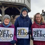 (Left to right) Ann Rostron, Tony Fielder and Nicola Maunders of CHAIN out and about in Wymondham ahead of the forthcoming event they organised - Picture: CHAIN