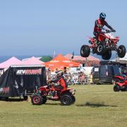 Paul Hannam's Stunt Show on quad bikes at Cromer Carnival 2023