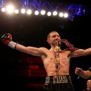 Ryan Walsh with the British featherweight belt