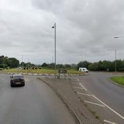 The A10 Lynn Road roundabout