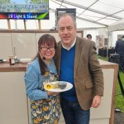 Masterchef contestant Thuy Hoang and Andy Newman at the East Anglian Game and Country Fair