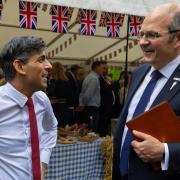 Prime minister Rishi Sunak with NFU president Tom Bradshaw at the Farm to Fork Summit at 10 Downing Street