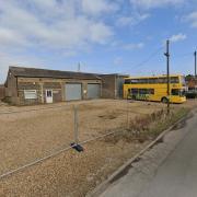 The former Towlers Coaches depot at Emneth, where three new homes have been given the go-ahead