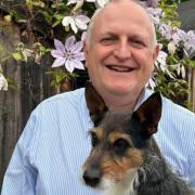 Alistair Beales, the new leader of West Norfolk Council, with his dog, Tilly