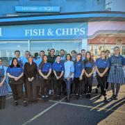 The team at No1 fish and chip takeaway and restaurant in Cromer