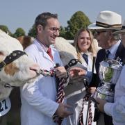 Norfolk farmer Sam Steggles receives the prestigious Heygates Country Feeds Team of Five trophy at the 2024 Royal Norfolk Show