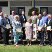 Royal Norfolk Show president Lady Dannatt with the 2024 Long Service Award winners