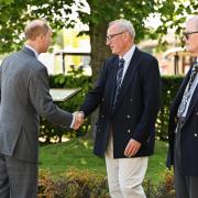 The Duke of Edinburgh presenting the RNAA Timothy Colman prize to Bob King at the 2024 Royal Norfolk Show