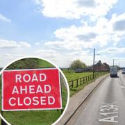 A section of the A134 has closed due to emergency water repairs